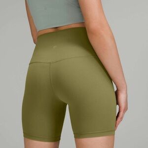 Lululemon Align High-Rise Shorts 6” Bronze Green Sz 2 Retired Color Nulu Fabric